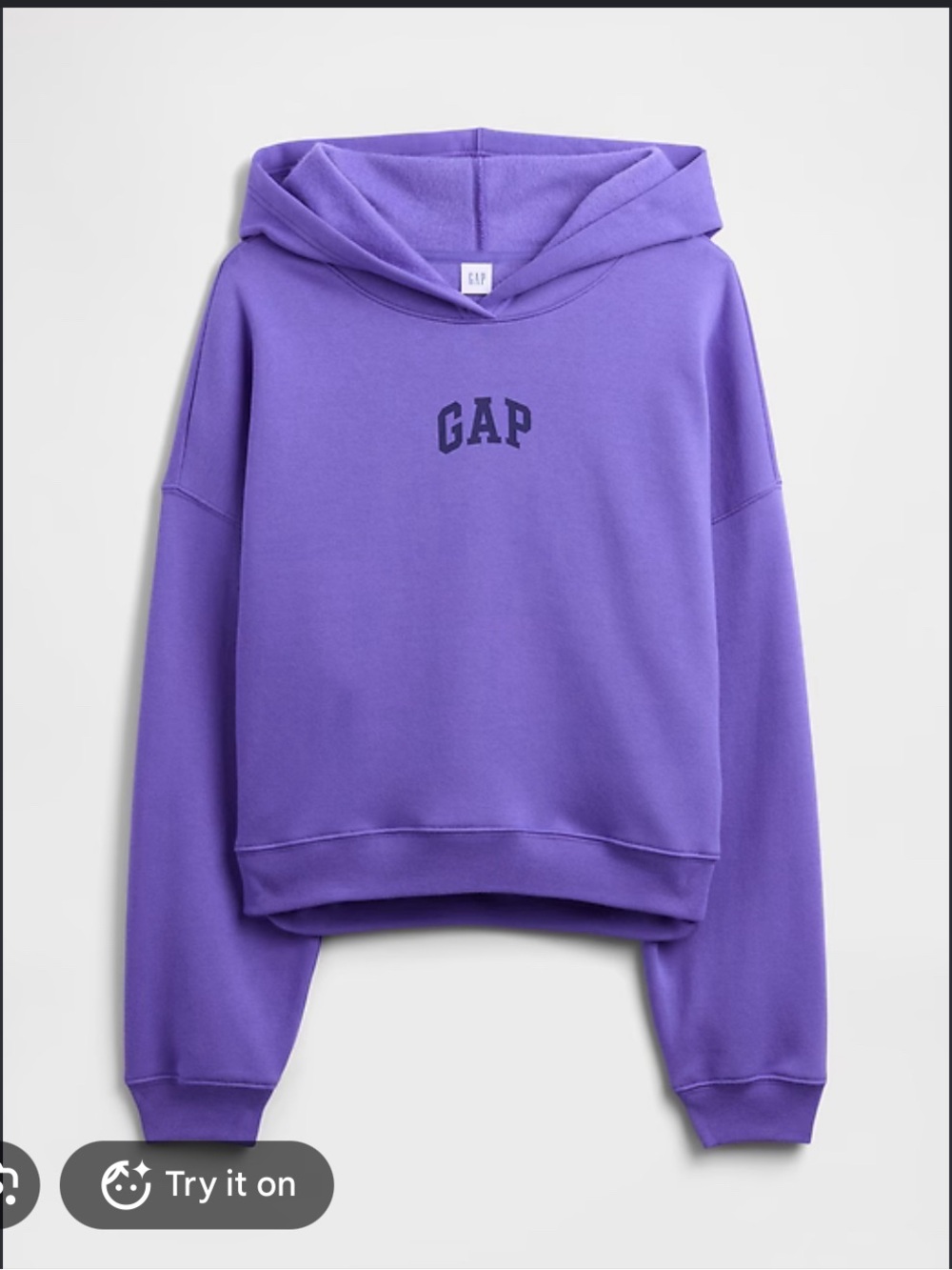 GAP Relaxed Mini-Logo Cropped Hoodie XXL
